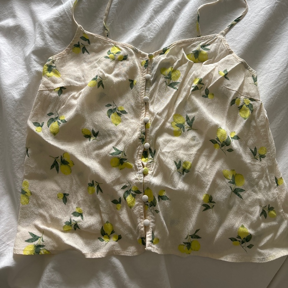 Lemon printed tank